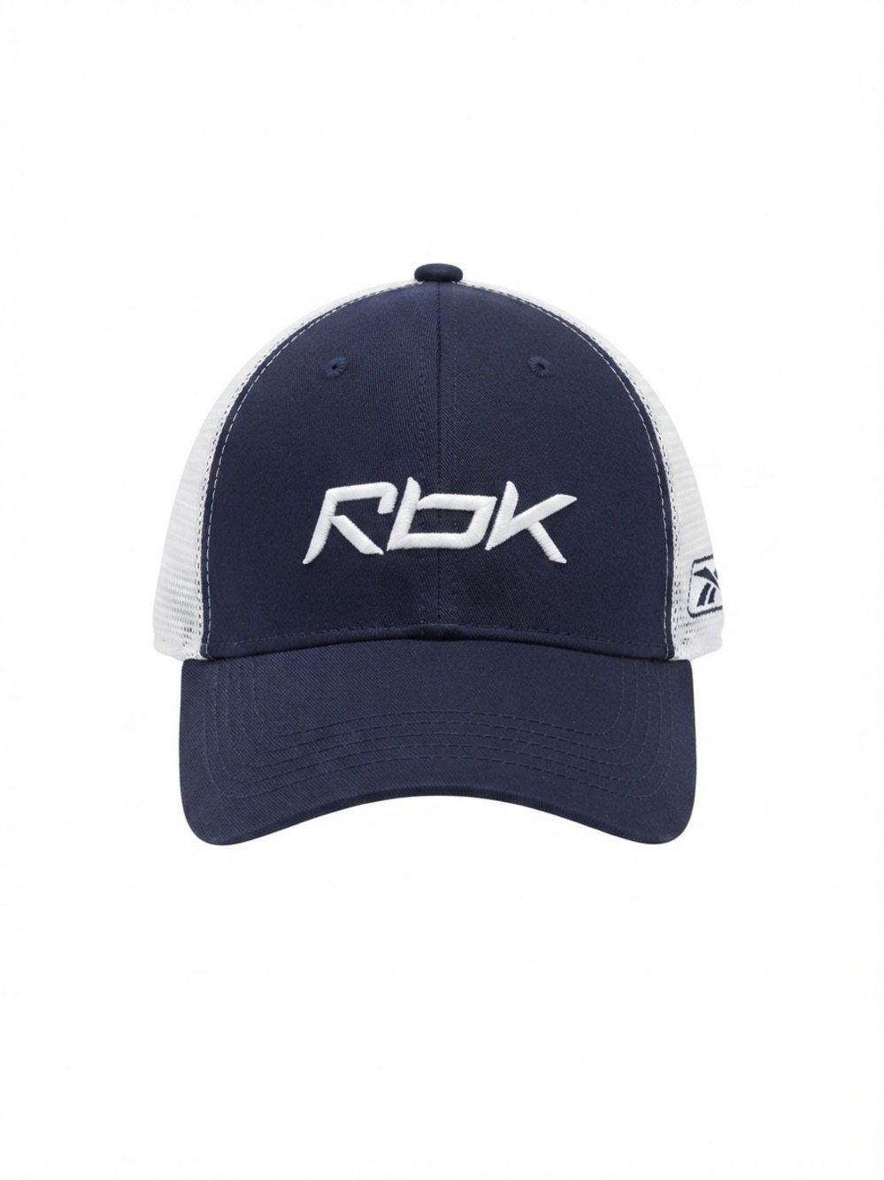 Reebok RBK Navy Blue & White Trucker Hat Mesh Snapback Cap